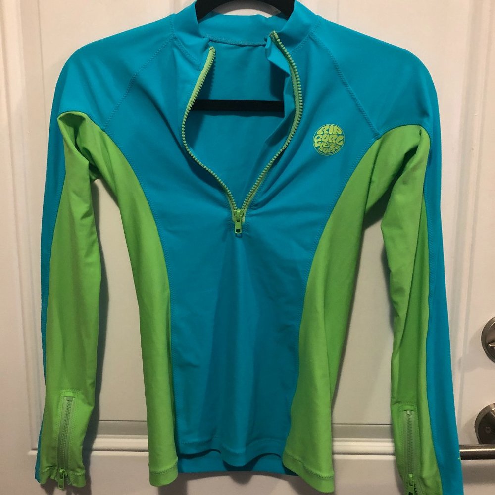 XS/S Ripcurl UV Shirt - Blue/Green